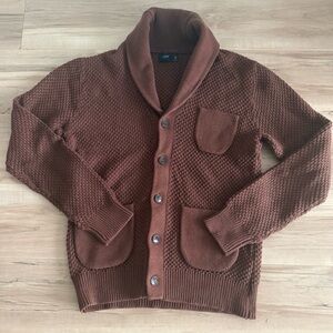 J. Crew Factory Brown Men's Cardigan Sweater